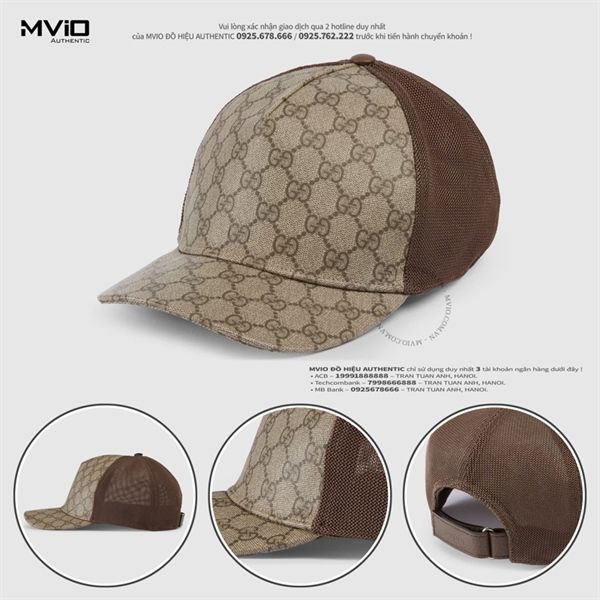 Mũ Gucci Nâu Mono Lưới 7633324HA4U9764