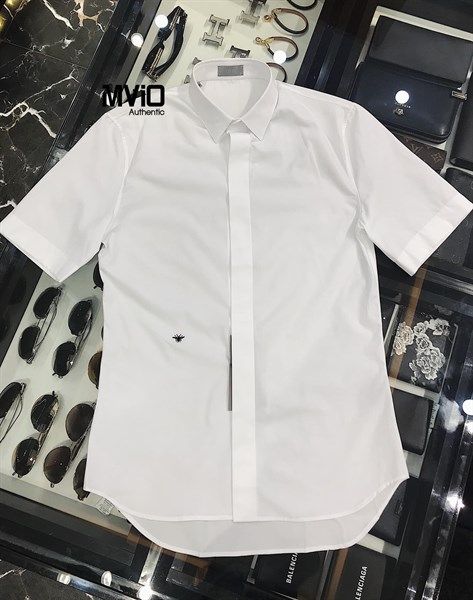 Sơ Mi Dior Trắng Cộc Tay Ong Đen 733C510B1581 - 014