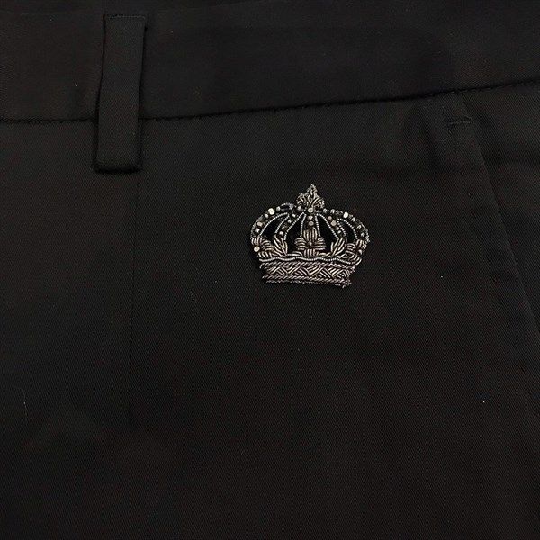 Kaki Dolce Đen Gy6Fez Gec82 Thêu Crown