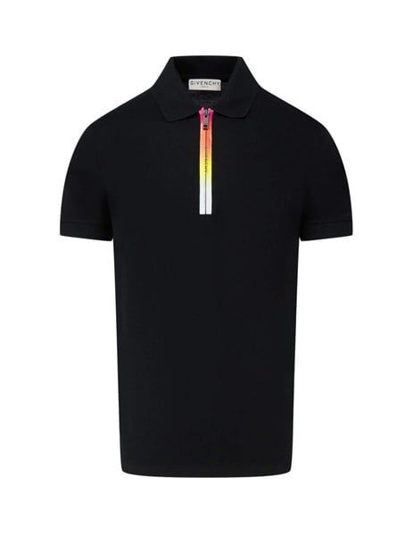 Polo Givenchy Đen Khoá Cổ Màu Cam Bm70Y03006