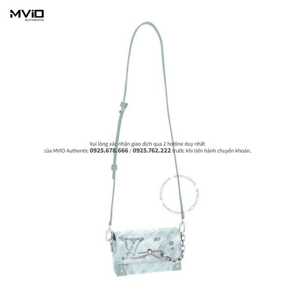 Túi Louis Vuitton Steamer Trắng Xanh Ngọc Monogram M22637