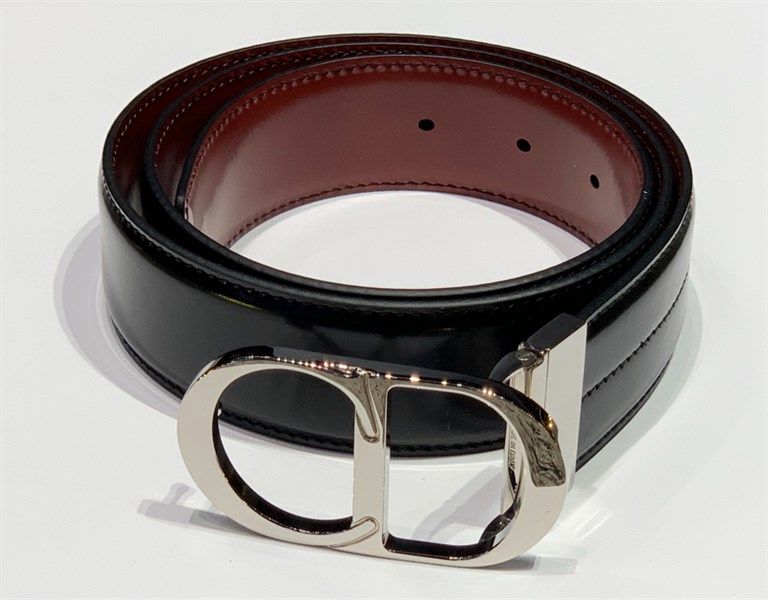 Belt Dior Mặt Xoay Da Bóng