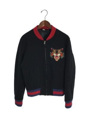 Khoác Gucci Đen Bomber Logo Ngực 482850 Z465G