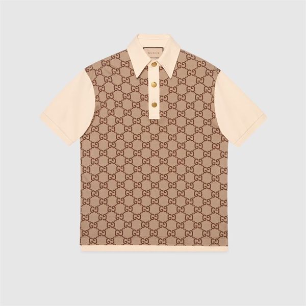 Polo Gucci Be Vân Monogram Nâu 682015 Xjd1F