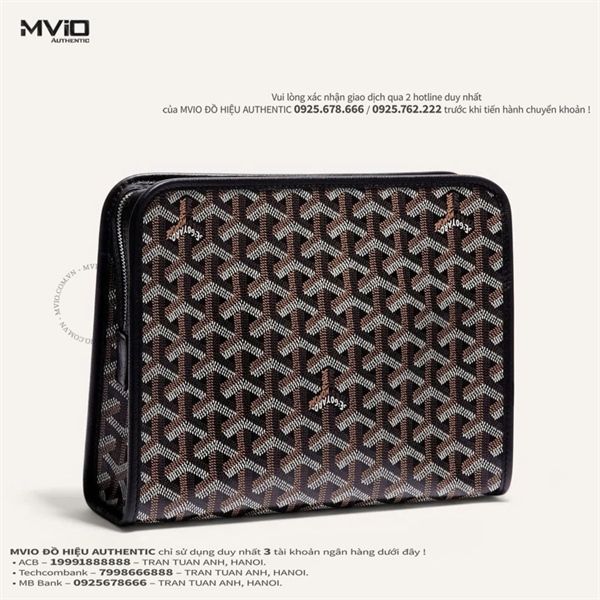 Clutch Goyard Đen Nâu Vân 364667701