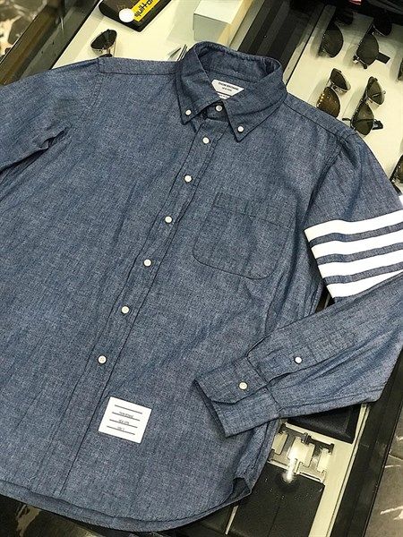 Sơ Mi Thom Browne Dài Tay Xanh
