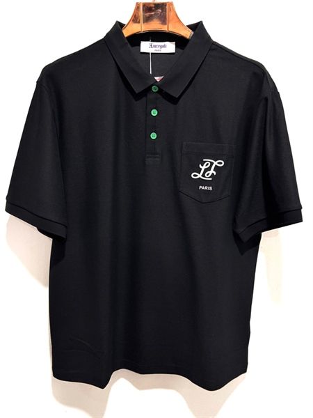 Polo Liuregali Đen Hoạ Tiết Sau Lưng LRG23SS021ABRH