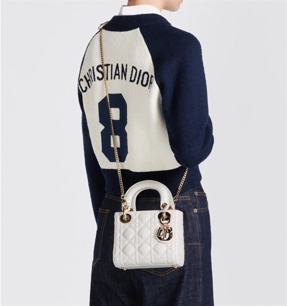 Túi Dior Mini Lady Latte Cannage Lamskin M0505ONGE_M030
