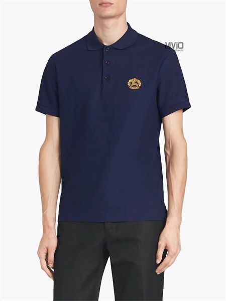 Polo Burberry Navy Ss2019 Tag Gold 8003019