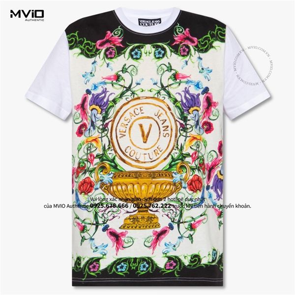 Phông Versace Couture Trắng Hoạ Tiết Màu 74GAGHSG