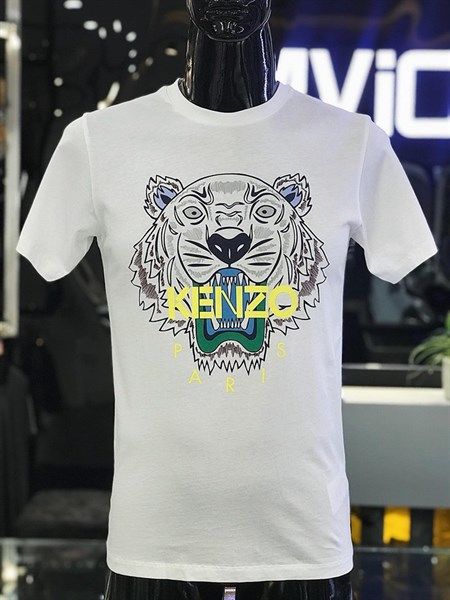 Phông Kenzo Trắng Hổ Trắng 5Ts050 4Ya01