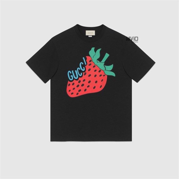 Phông Gucci Đen Strawberry 565806 Xja1N