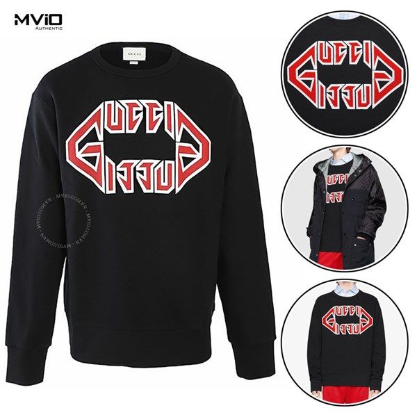 Nỉ Gucci Đen Logo Đỏ 475532 XJAK2