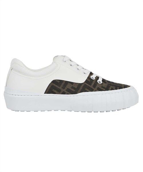 Sneaker Fendi Trắng Mix Logo Nâu 7E1415