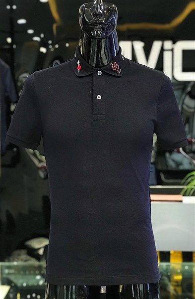 Polo Gucci Navy Thêu Cổ Đĩa Bay 523509 X9U96 4033