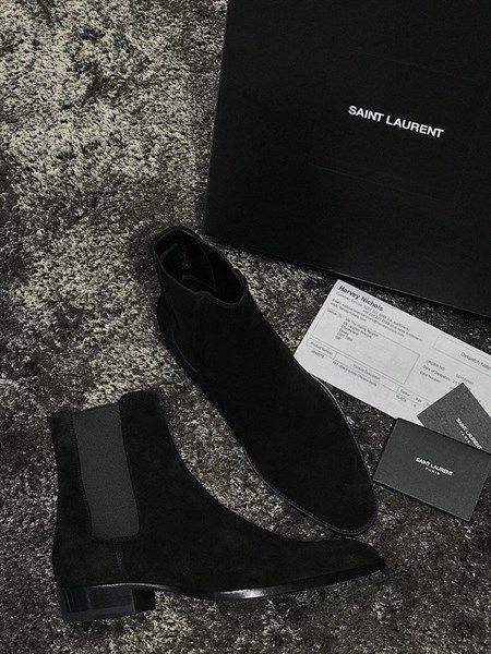 Boot Saint Laurent Nâu/ Đen
