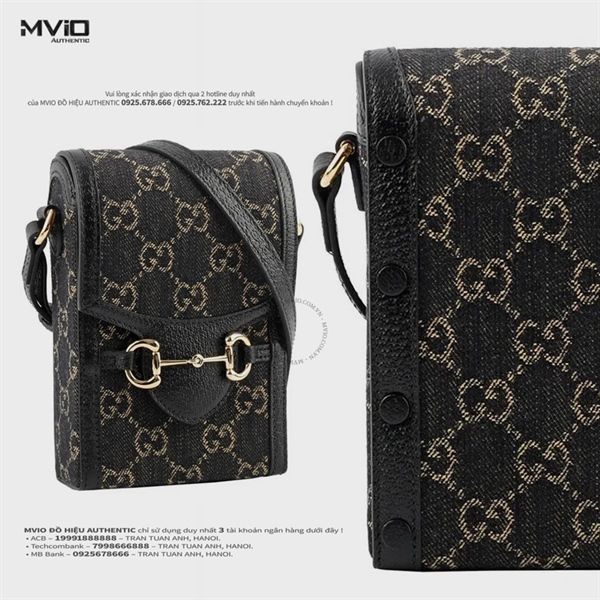 Túi Gucci Phone Box Denim Vân Mono 625615 UN3BG 1274.