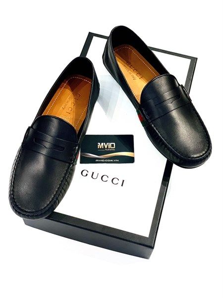 Moca Gucci Đen Vạt Cờ Hai Bên 566294