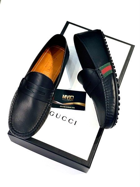 Moca Gucci Đen Vạt Cờ Hai Bên 566294