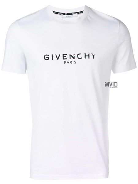 Phông Givenchy Trắng In Ngực Bm70K93002 000