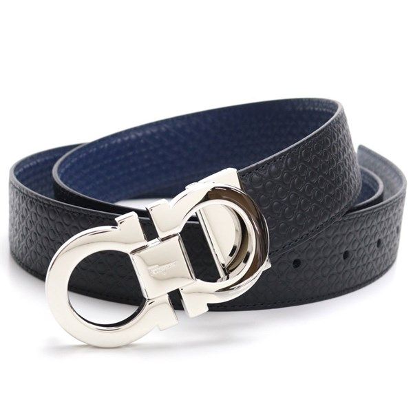 Belt Salvatore Da Vân Logo 2 Mặt Xanh Đen 0714462