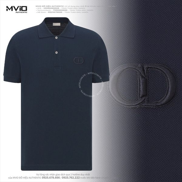 Polo Dior Navy CD Ngực 013J800A0373_C585.