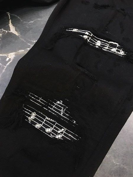 Jean Amiri Music Note Patch W9M01187Sd Blk