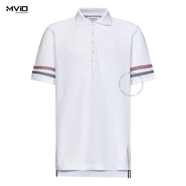 Polo Thom Browne Trăng Tay Viền Mờ MJP169A0046 100