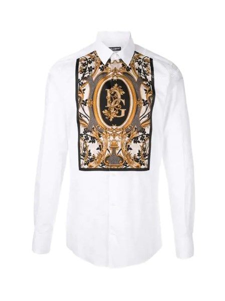 Sơ Mi Dolce Trắng Print Bib G5Gt1T Fj5F3
