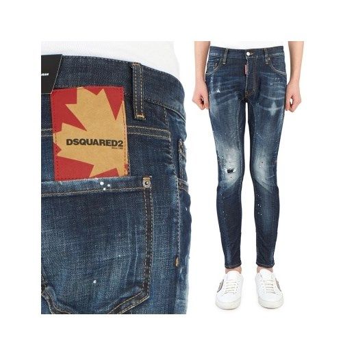 Jean Dsquared2 Xanh Vẩy Sơn Tidy Biker Tag Lá Thông S71Lb0776