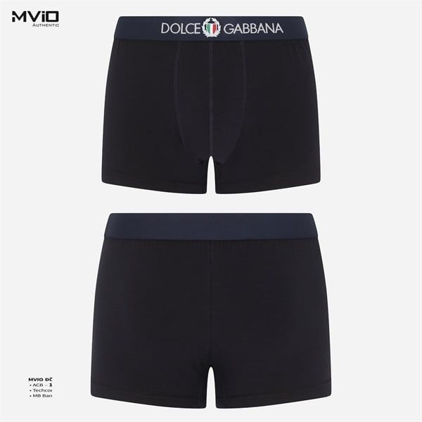 Boxer Dolce Gabbana Navy Đùi Cạp Chữ M3C03JONN94 B9680