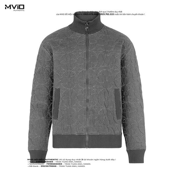 Khoác Louis Vuiton Xám Logo Thêu Monogram 1A96KP