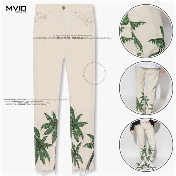 Jean Palm Angles Be Ống Hoạ Tiết PMYA033523DEND 140355