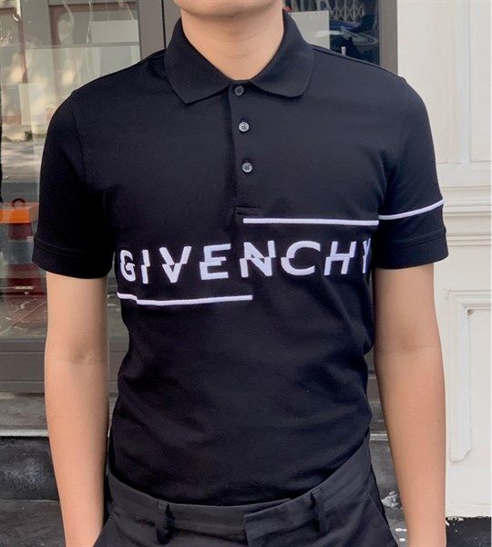 Polo Givechy Đen Chữ Ngực Khách