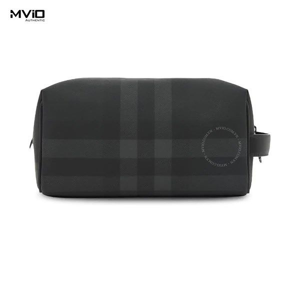 Clutch Burberru Đen Viền Xám 8058267