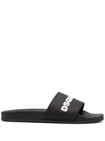 Dép Dsquared2 Đen Chữ Trắng New 2022
