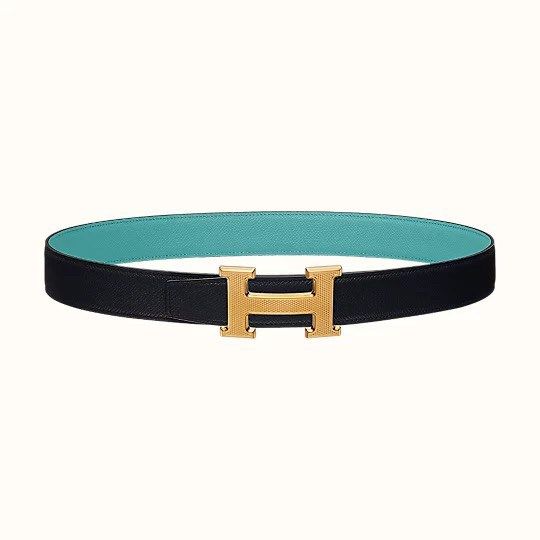 Belt Hermes Đen Xanh Nhạt