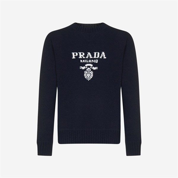 Len Prada Navy Chữ Trắng MB223 00081