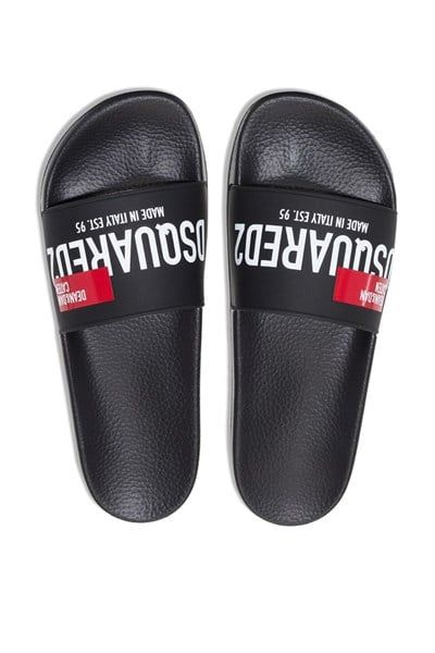 Dép Dsquared2 Đen Tag Đỏ Limited