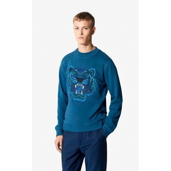 Áo Nỉ Kenzo Xanh Ngọc Hổ Xanh 5Sw001 4Xv 73