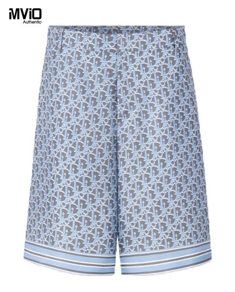 Short Dior Xanh Vân Obilique 31C121A4751813
