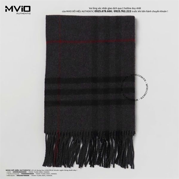 Khăn Burberry Xám Kẻ Vintage 8076998