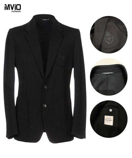 Blazer Dolce Gabbana Đen Thêu Logo Đen Chìm G2Iw6Z Fu7Bq