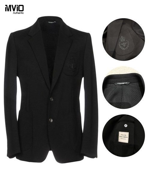 Blazer Dolce Gabbana Đen Thêu Logo Đen Chìm G2Iw6Z Fu7Bq