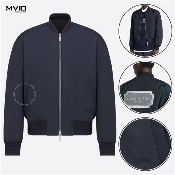 Khoác Dior Bomber Navy Tag Dior Coture Sau 143C432D4533_C588