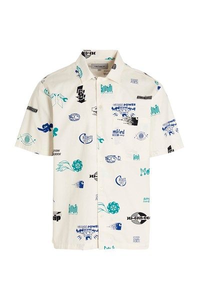 Sơ Mi Carhartt Trắng Cộc Tay Nhiều Logo Màu 211852