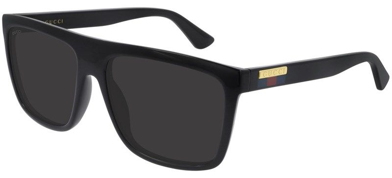 Kính Gucci Logo Vàng Vạt Cờ Gg07485