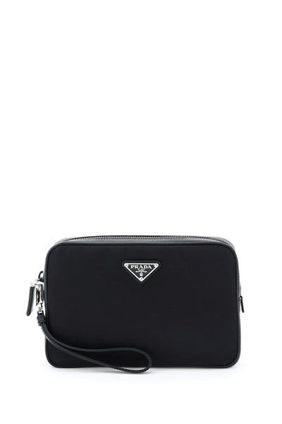 Clutch Prada Đen Vải Dù 2Vf035