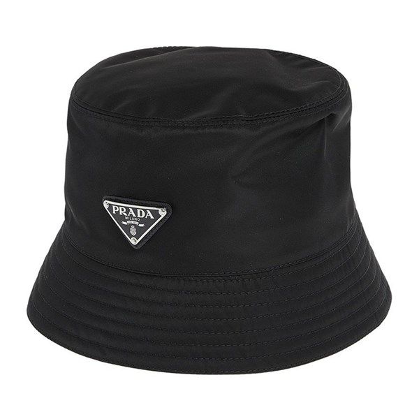 Mũ Prada Vành Đen Logo 2Hc1372Dxi