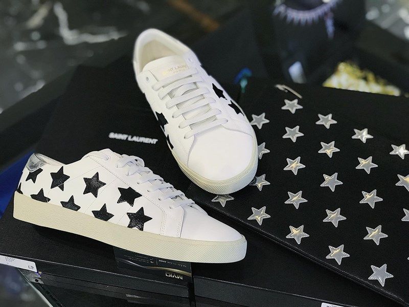 Sneaker Saint Laurent Trắng Sao Đen De 451272